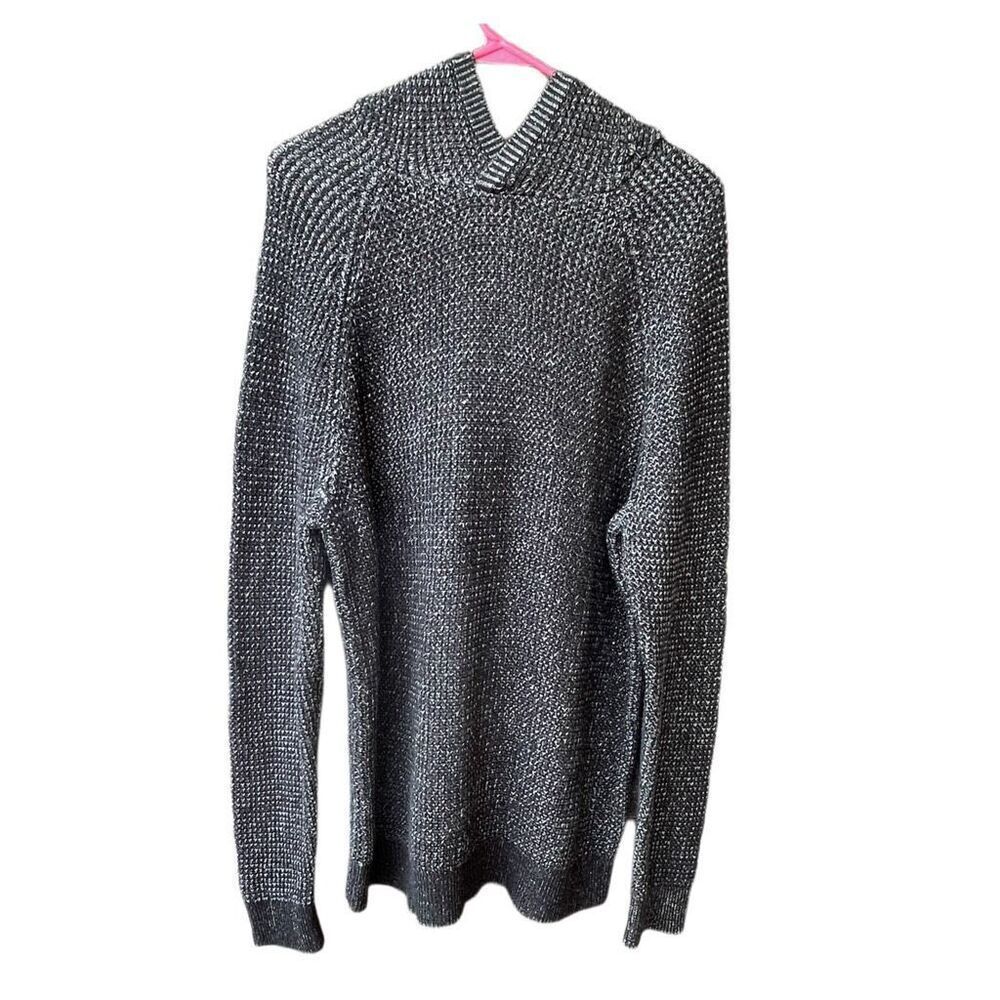 Express size L 100% cotton oversized hooped sweater.